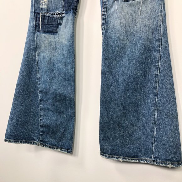 True Religion 27 Joey Patch Distressed Flare Leg V - Picture 5 of 8